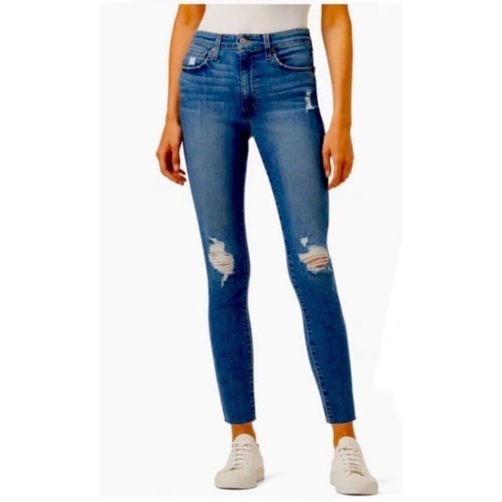 Joe's Skinny Ankle Jeans Ripped Knee Ankle Mid Rise Stretch Distressed Size W28